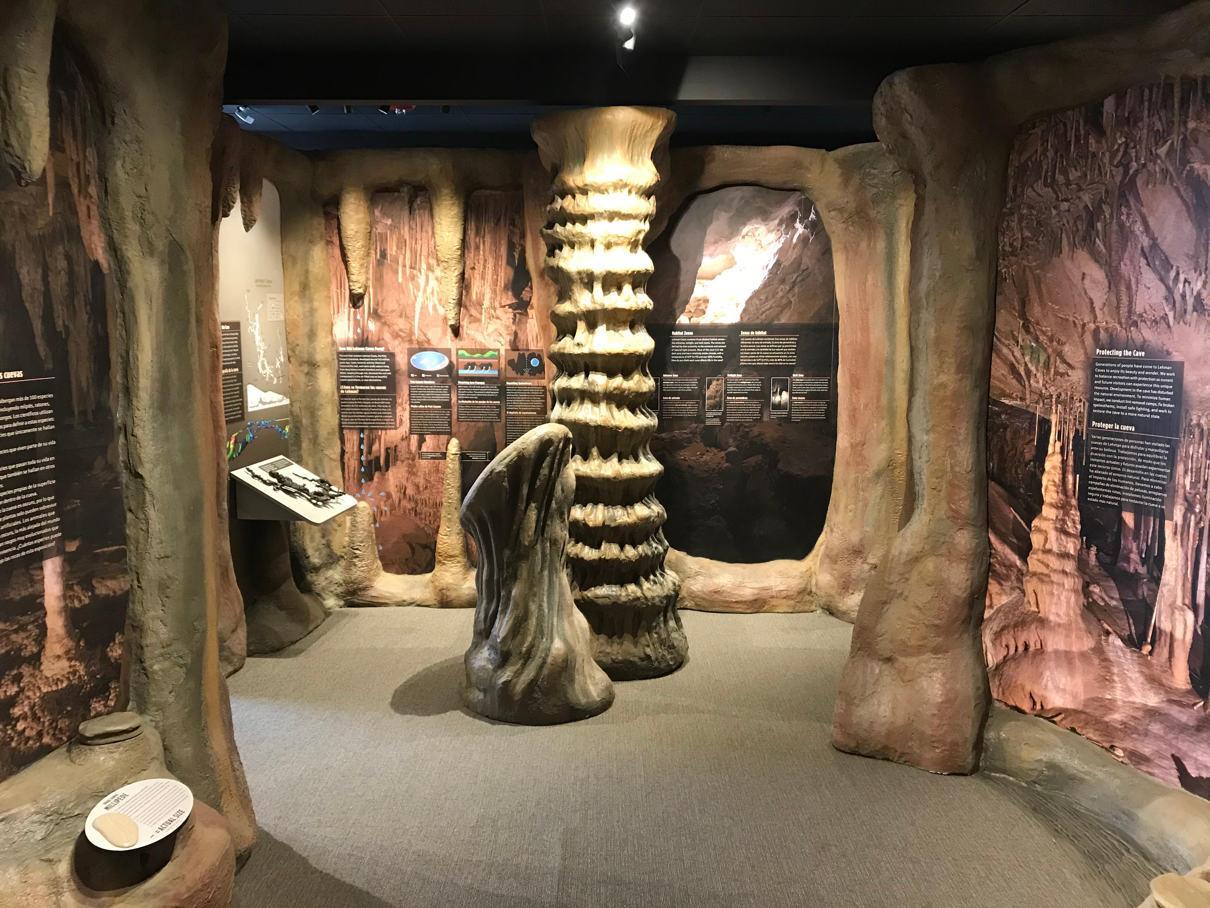 Modal cave formations and large pictures of Lehman Caves