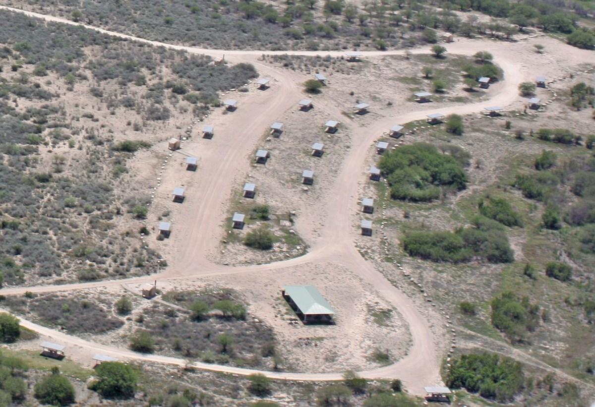 Arial view of San Pedro Campground