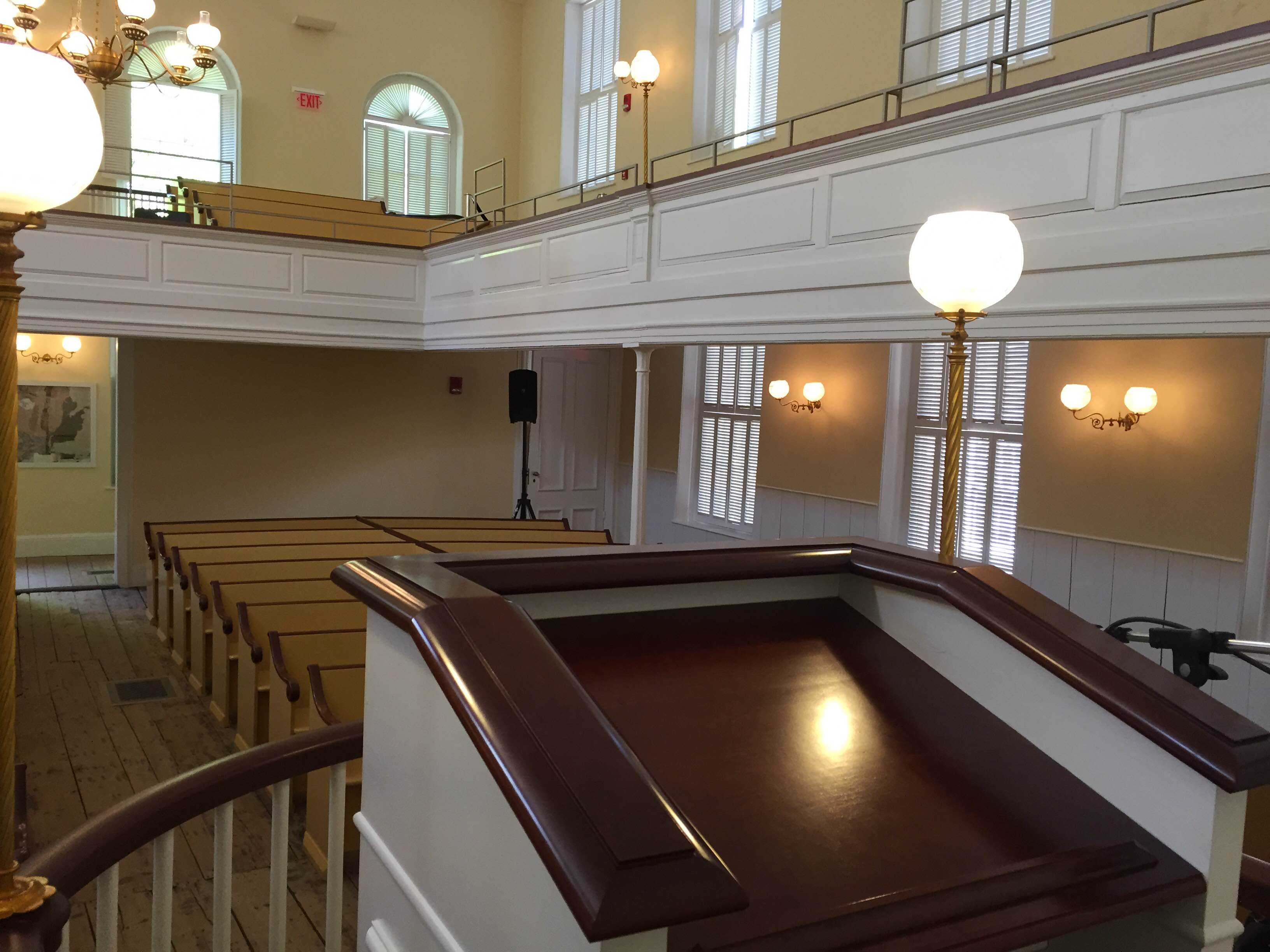 View from the pulpit at the African Meeting House