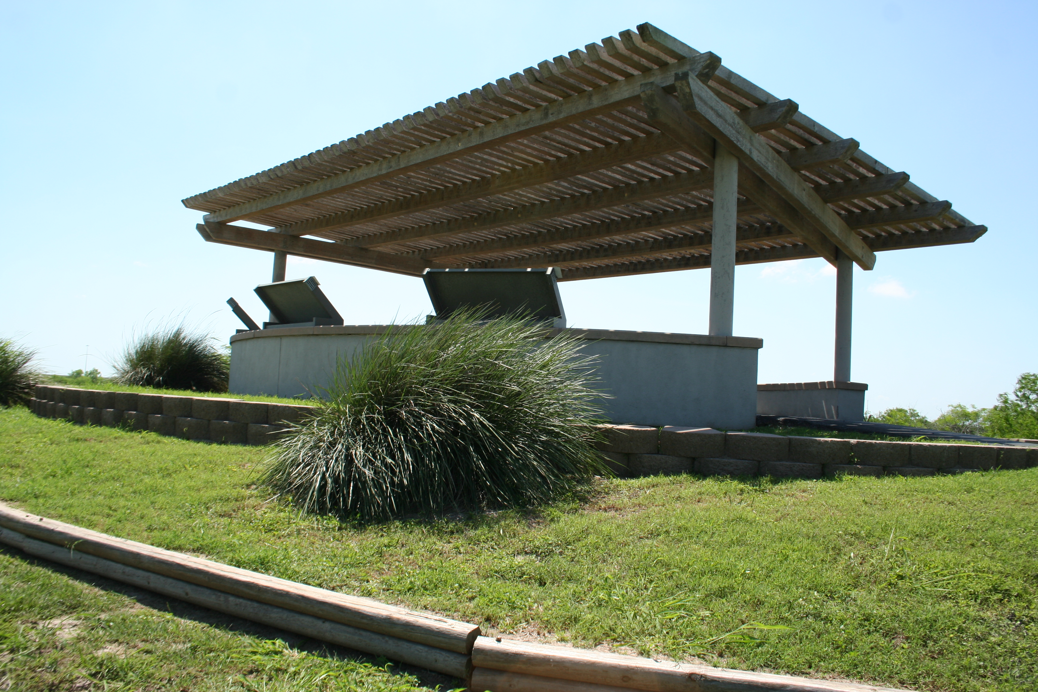 Shaded structure overlooking the battlefield