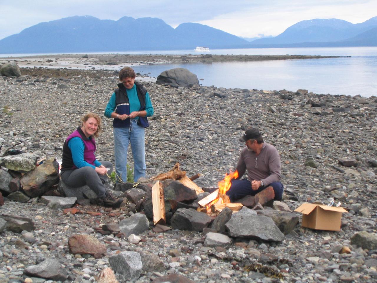 Campfire on the beach