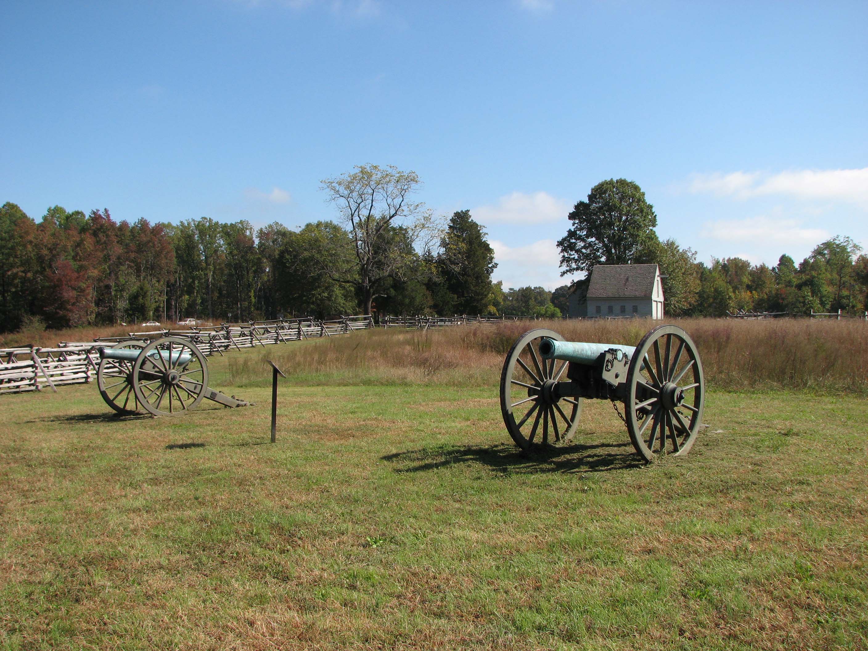 a landscape of Gaines' Mill Battlefield