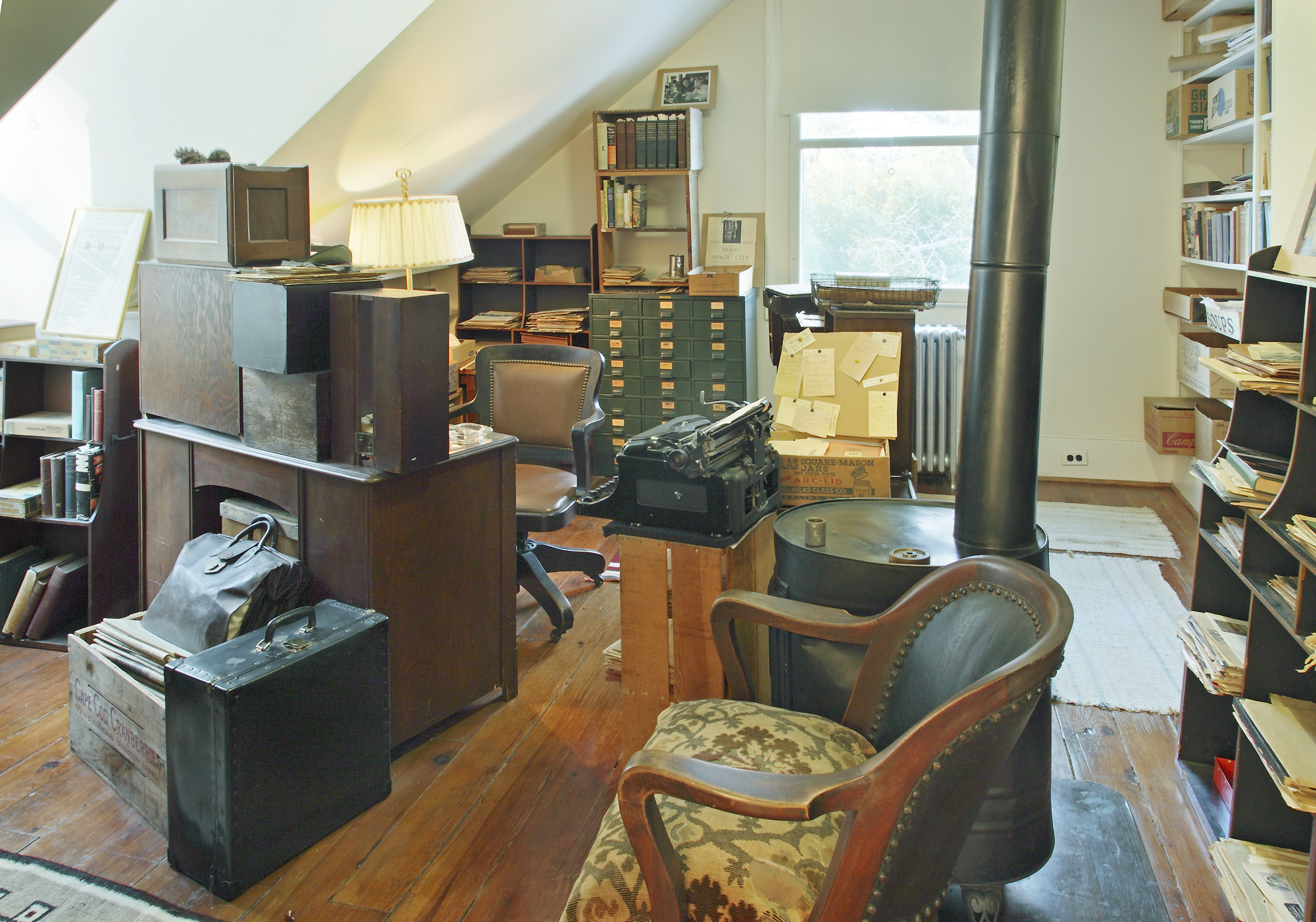 A view of Sandburg's study as visitors see it today