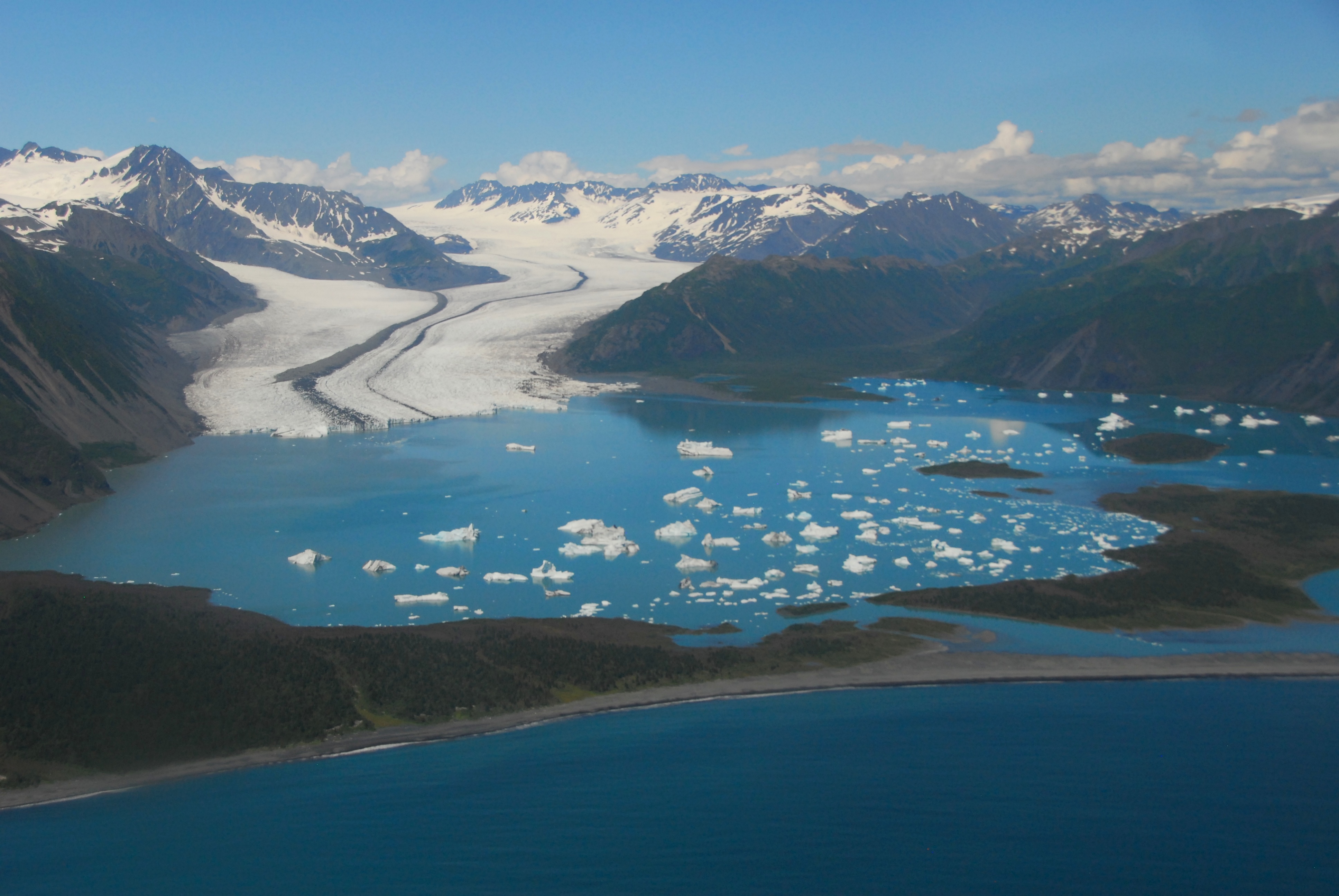 aerial image of Bear Glacier