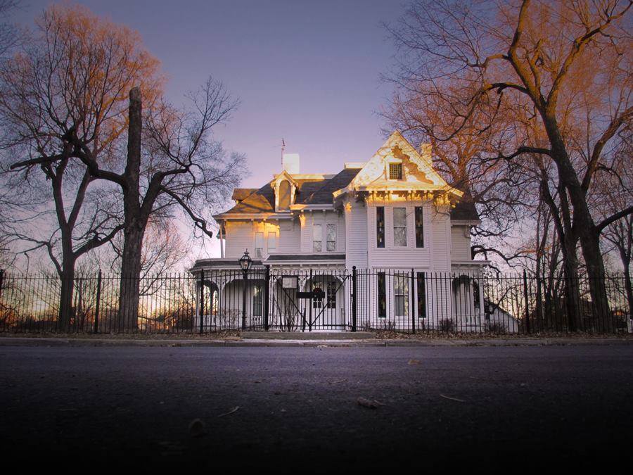 The Truman home near sunset.