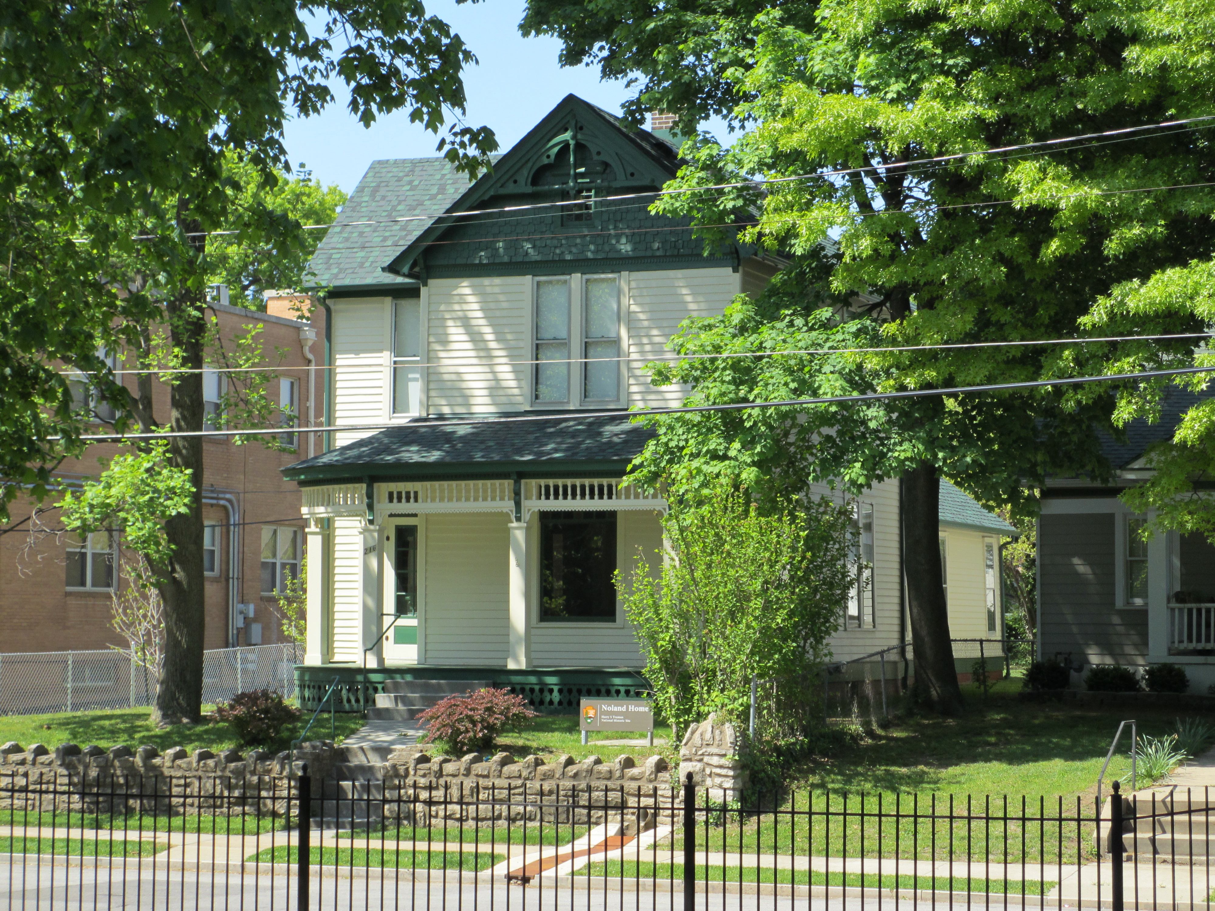 The Noland home sits across the street from the Truman home.