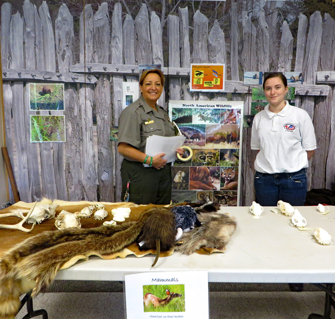 Park Ranger and Volunteer Prepared for Nature Program