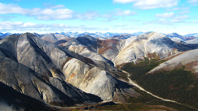 aerial view of snow capped mountains