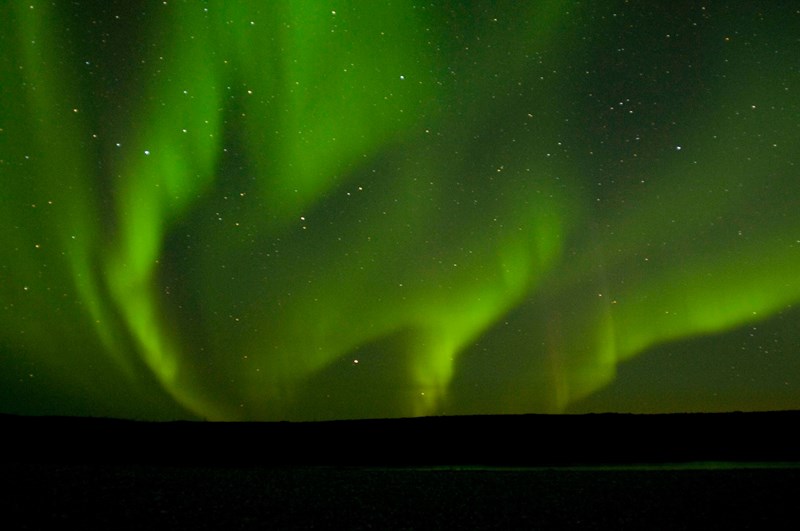 Nightime Extravaganza green northern lights