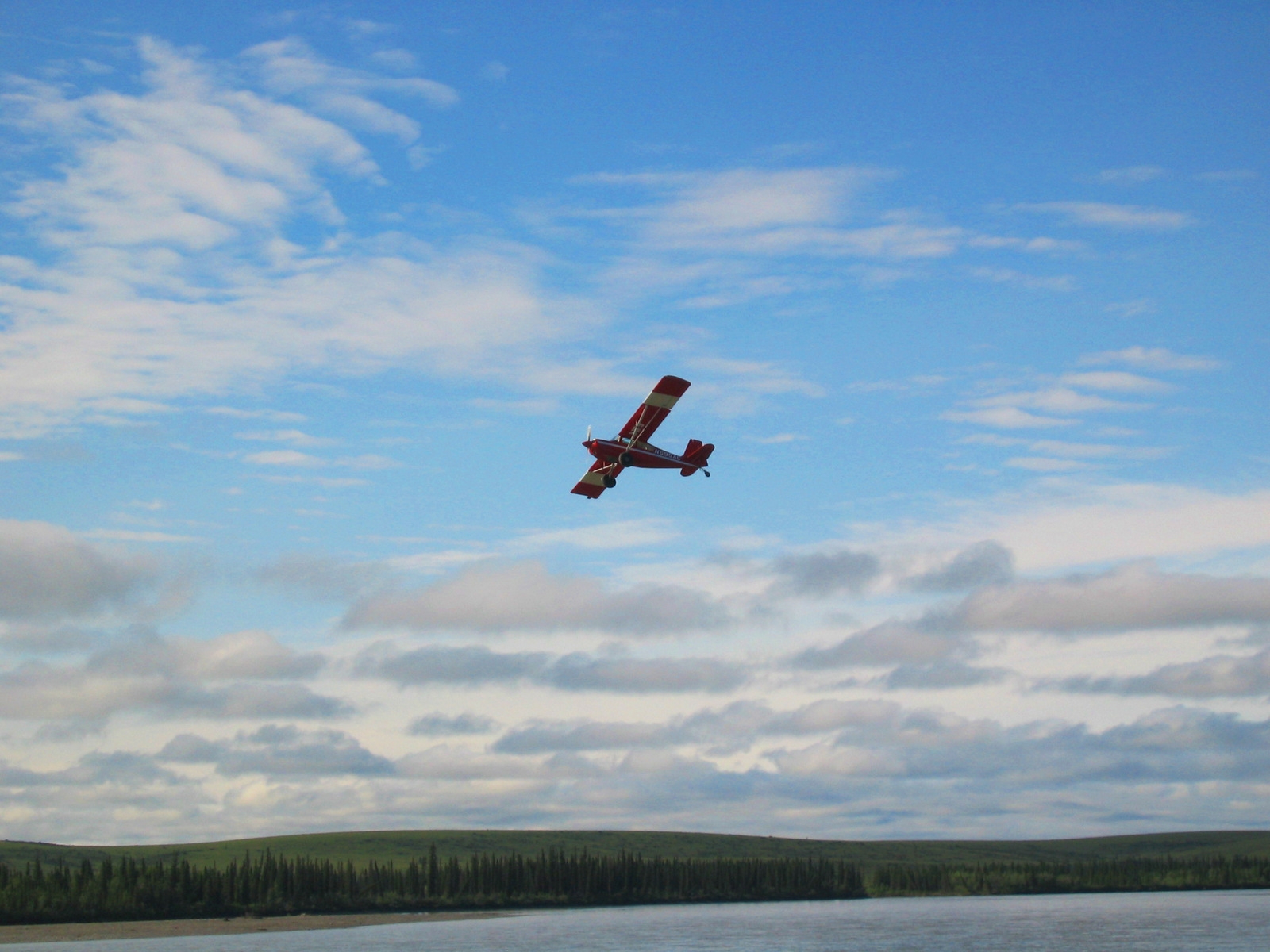 small plane taking off