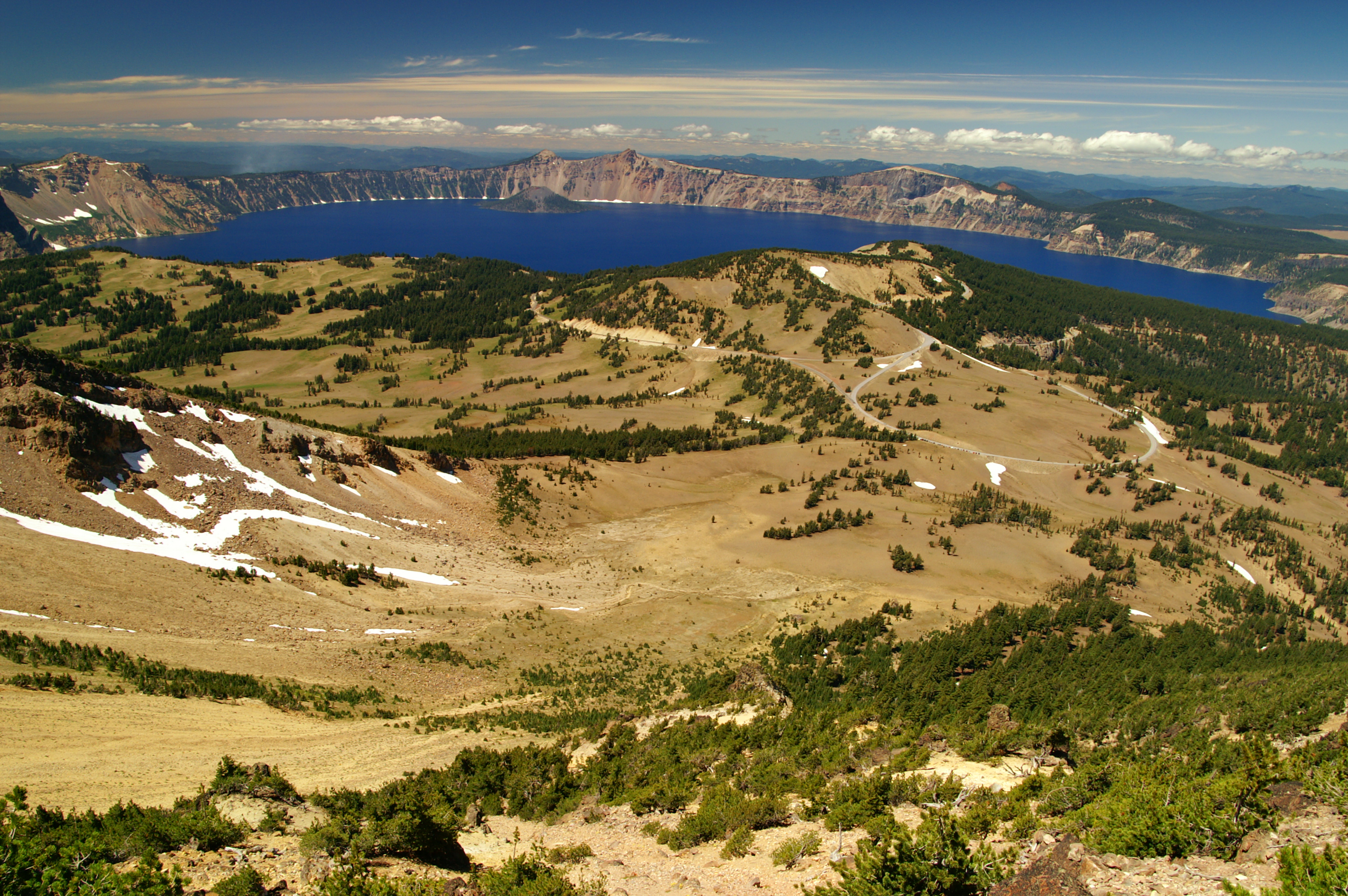 Crater Lake as seen from the summit of Mt. Scott