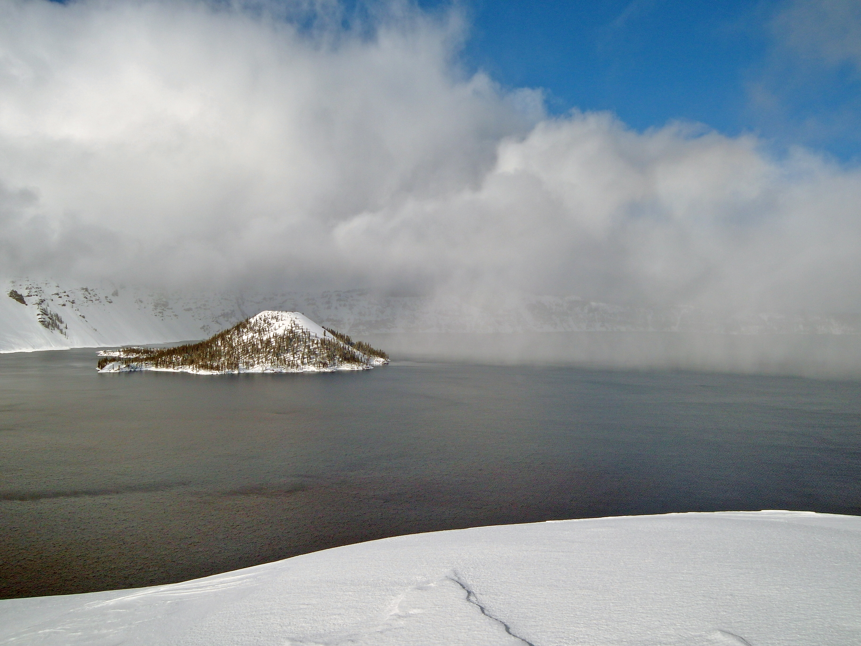 Clouds in the Crater Lake Caldera