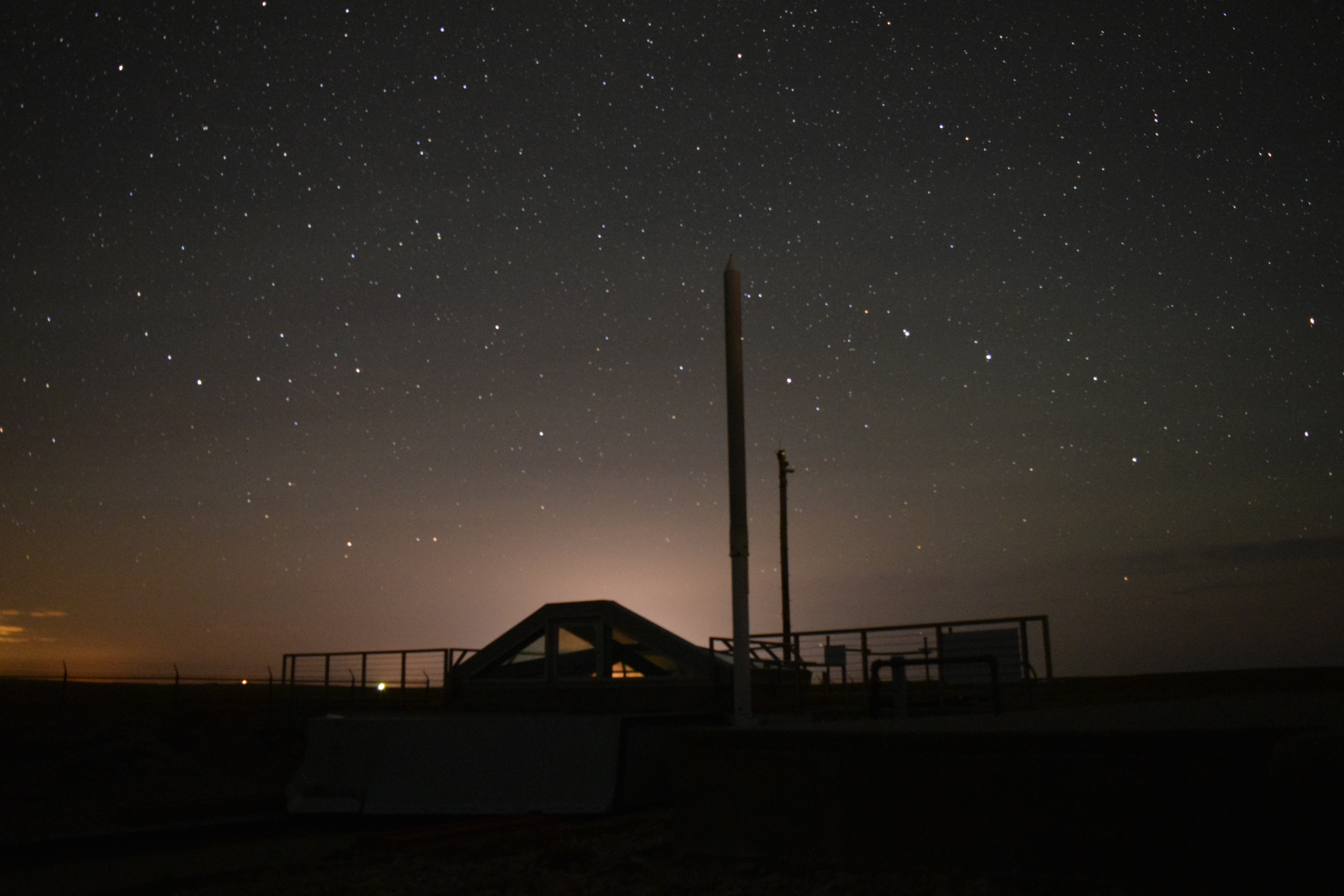 Night view of the Delta-09 site