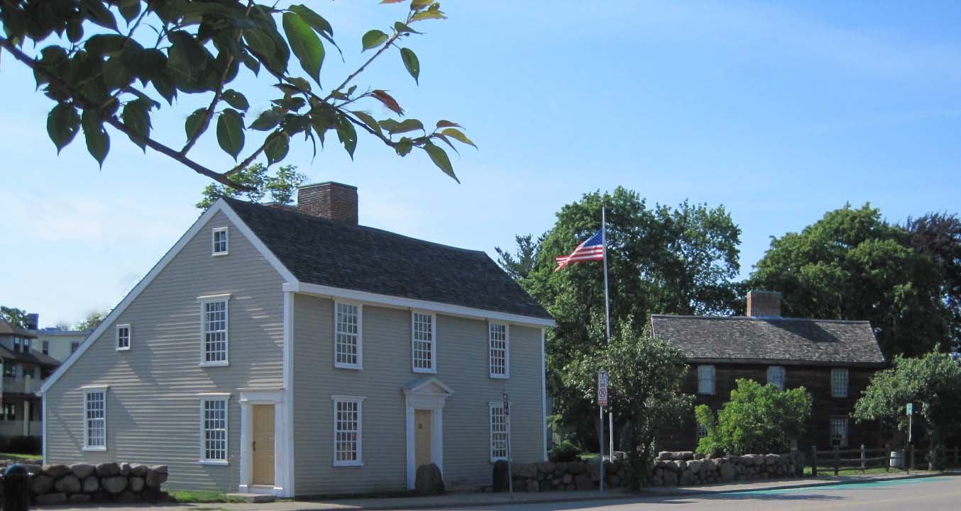 The Birthplaces of Presidents John Adams (right) and John Quincy Adams (left)