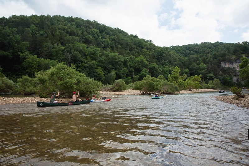 Floating the Buffalo Floaters on the river.