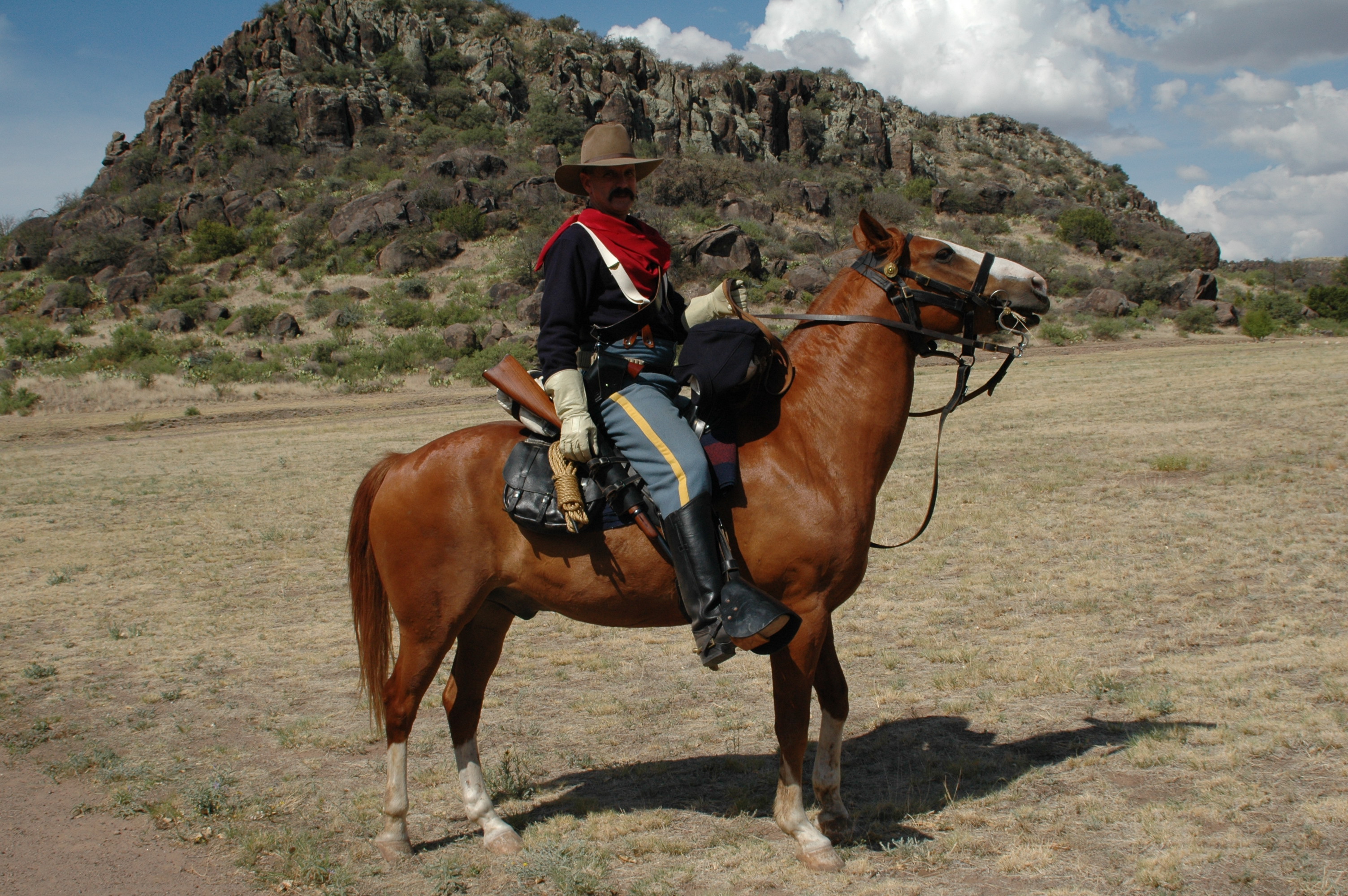 Soldier mounted on his horse