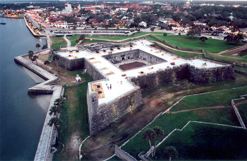 Castillo de San Marcos Aerial View Aerial view of the Castillo and the city of St. Augustine