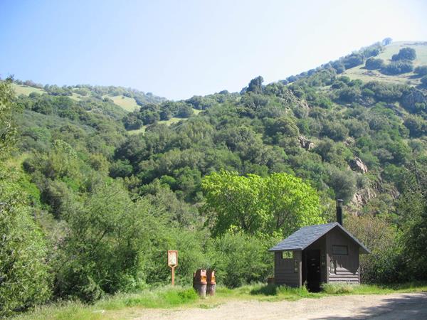 Vault toilets at South Fork Campground