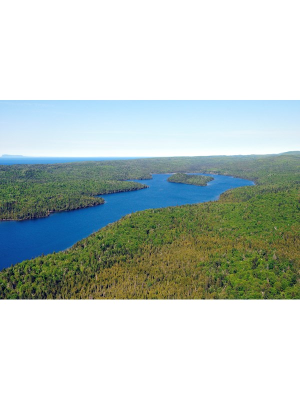 Aerial View of Washington Harbor and Beaver Island.