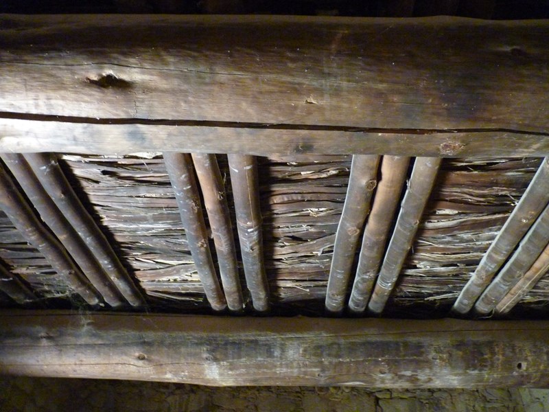 Original ancestral Pueblo roof structure Three layers of original intact roof beams