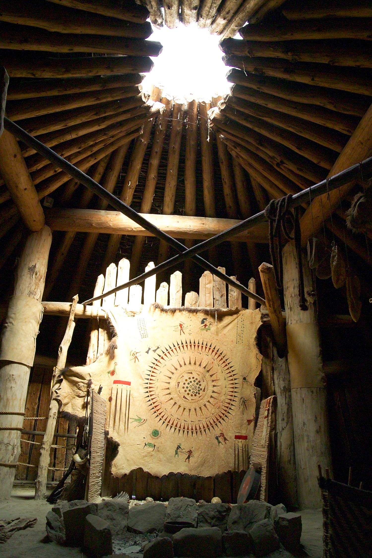 Interior View of Earthlodge