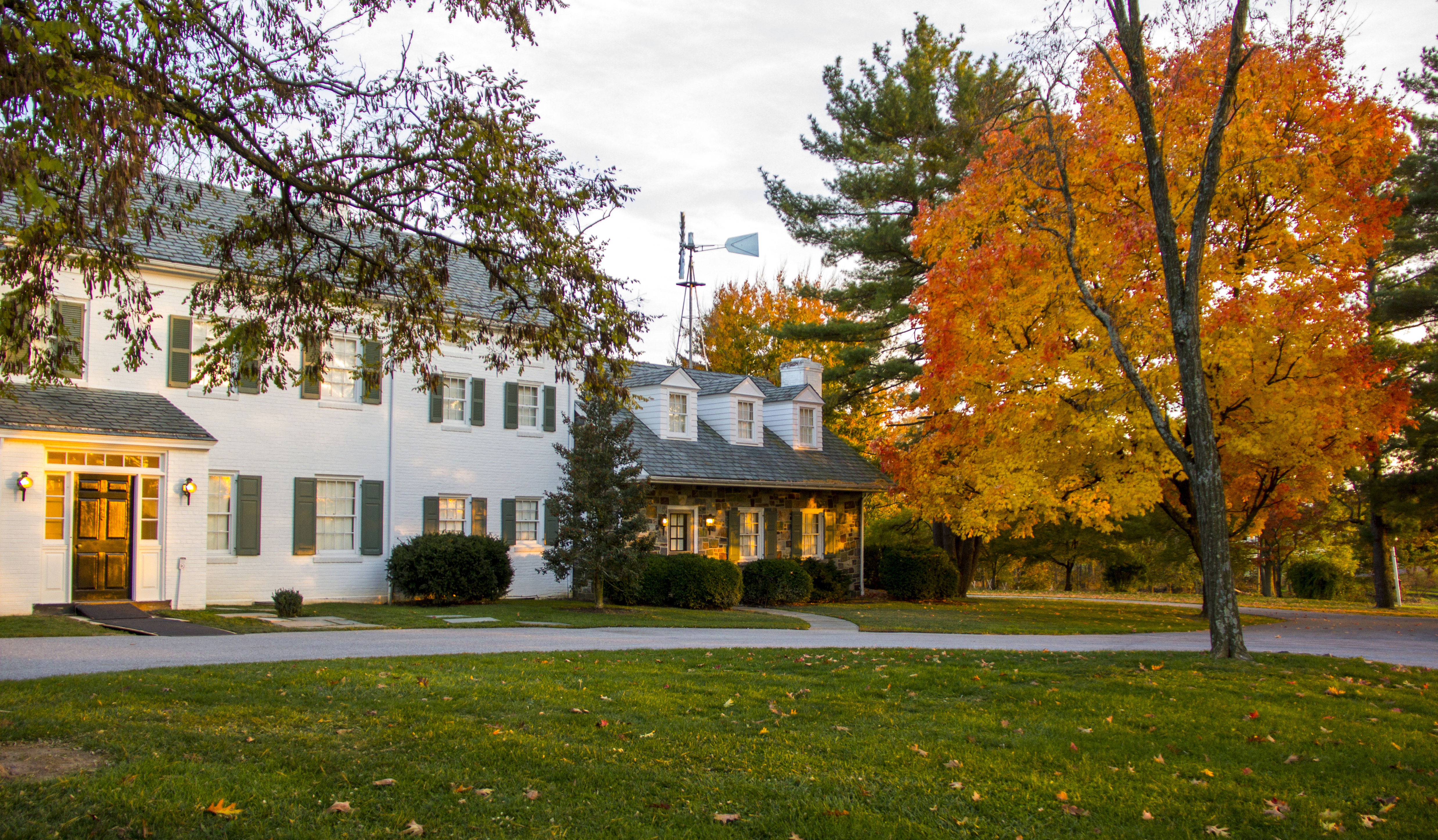 The Eisenhower home in autumn