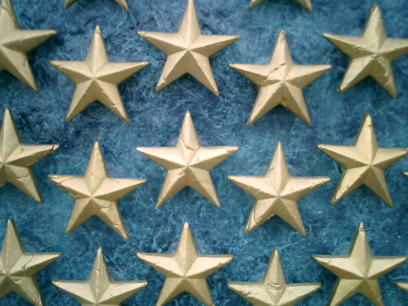 Close up of Gold Stars in the Memorial