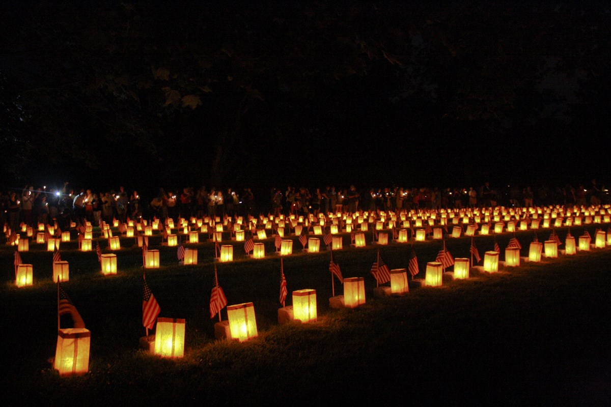 The Soldiers' National Cemetery during special illumination event