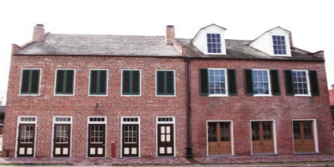 Two story brick townhouse