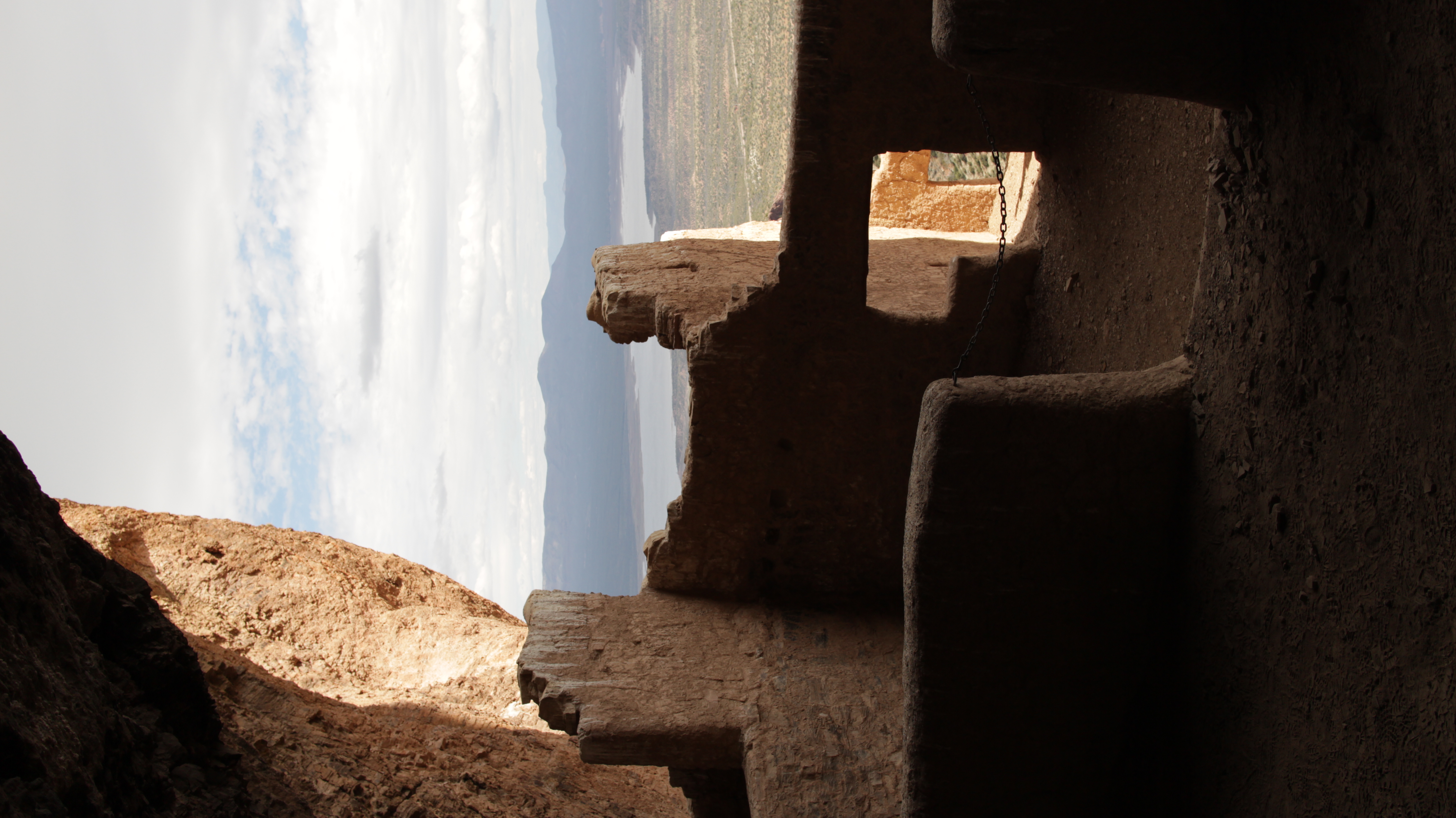 The view looking out from the cliff dwelling over Roosevelt Lake.