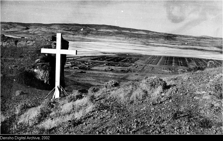 On top of Castle Rock looking down on Tule Lake Segregation Center