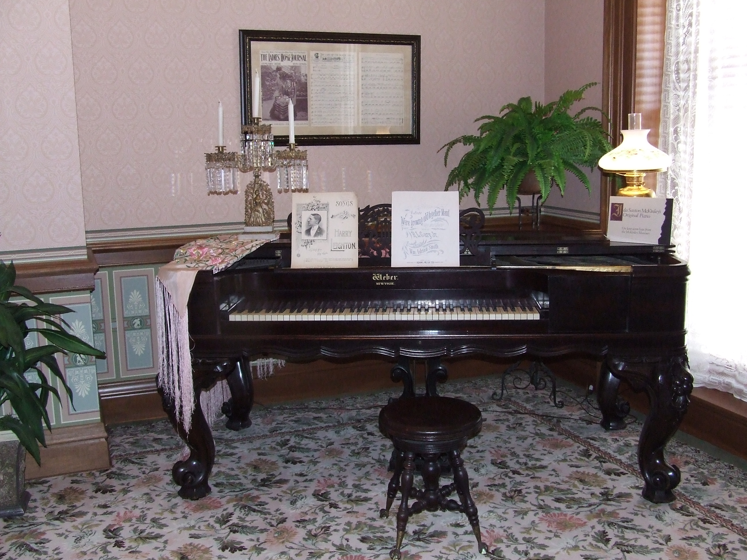 A piano in the Saxton McKinley Home