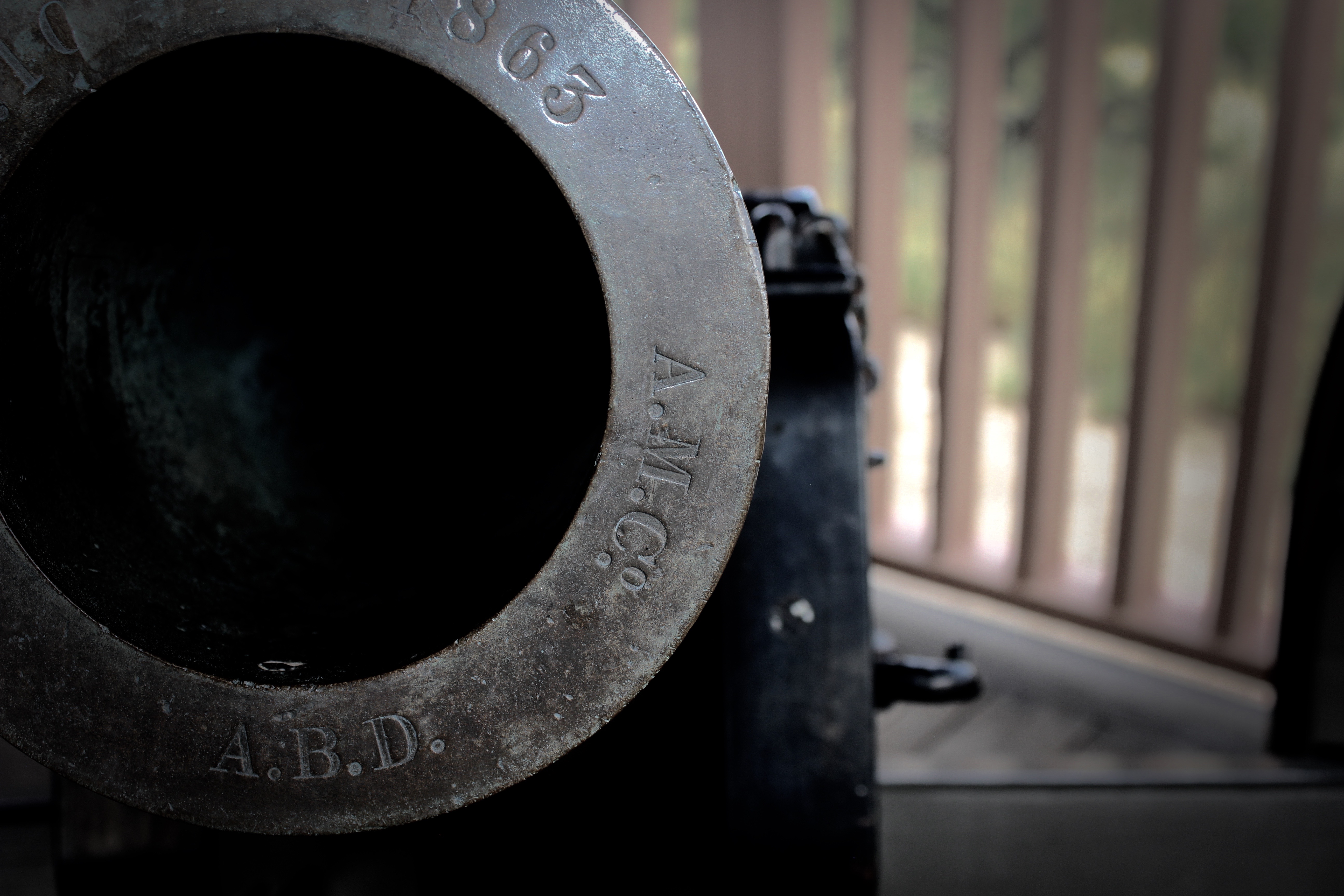Close up of a canon barrel