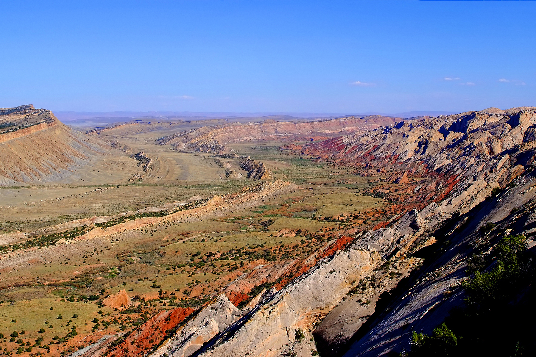 Exposed layers of rock in the Waterpocket fold