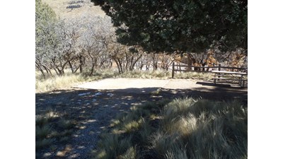 A typical tenting campsite at Dog Canyon