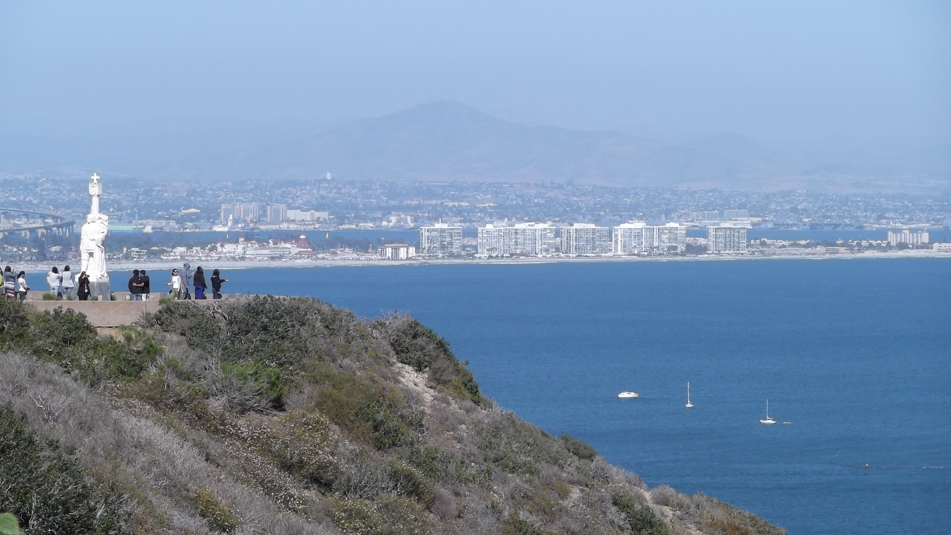 Looking out on San Diego from Cabrillo