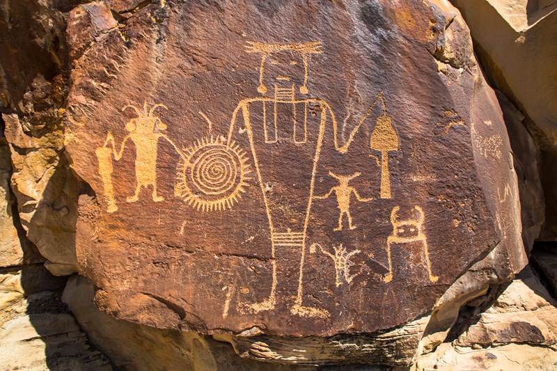 McKee Springs Petroglyphs Ancestral Native American rock art at McKee Springs