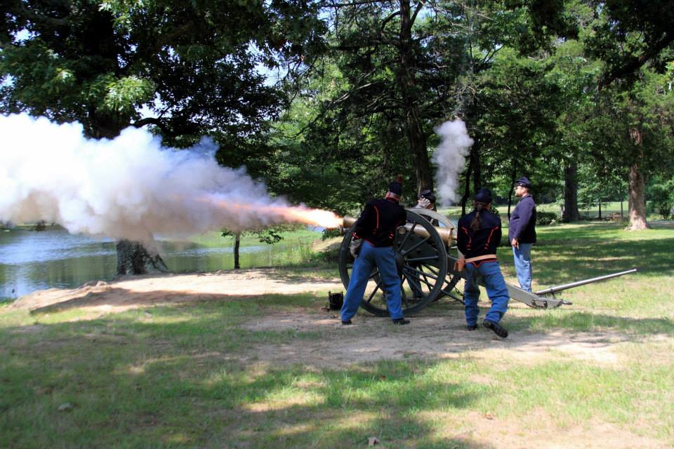 Arkansas Post National Monument cannon firing