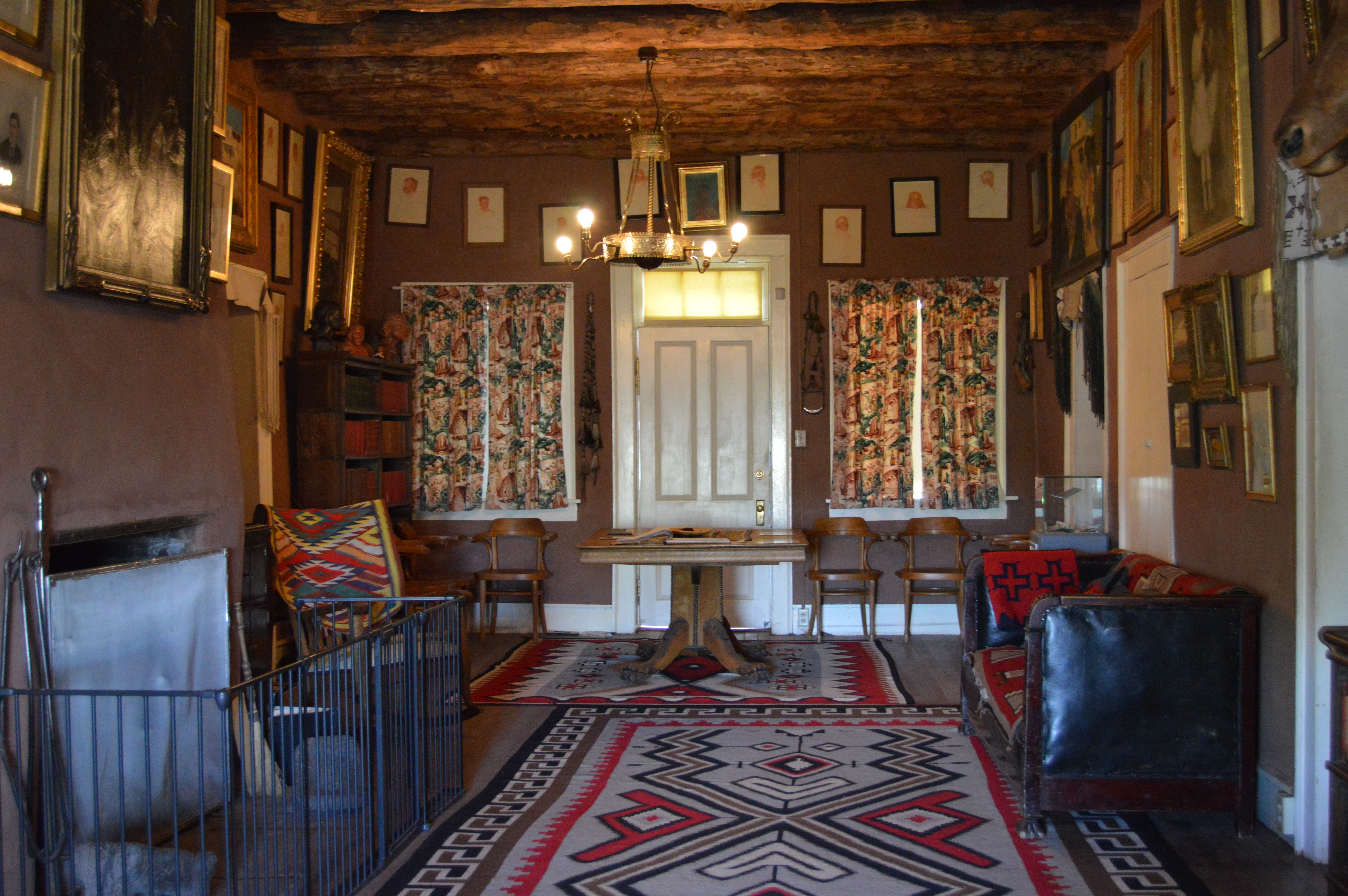 Inside the Hubbell Family home, looking south.