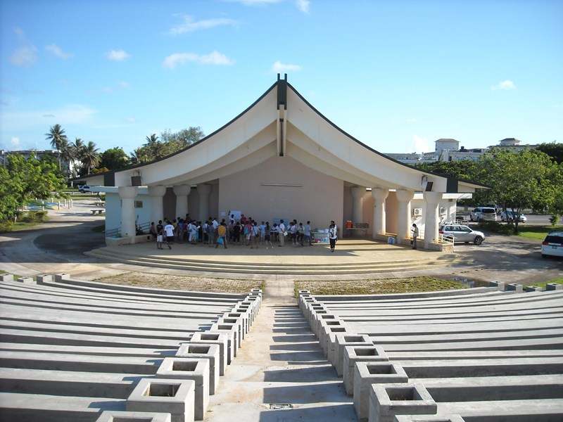 Ampitheater at American Memorial Park Rehearsing at the American Memorial Park ampitheater