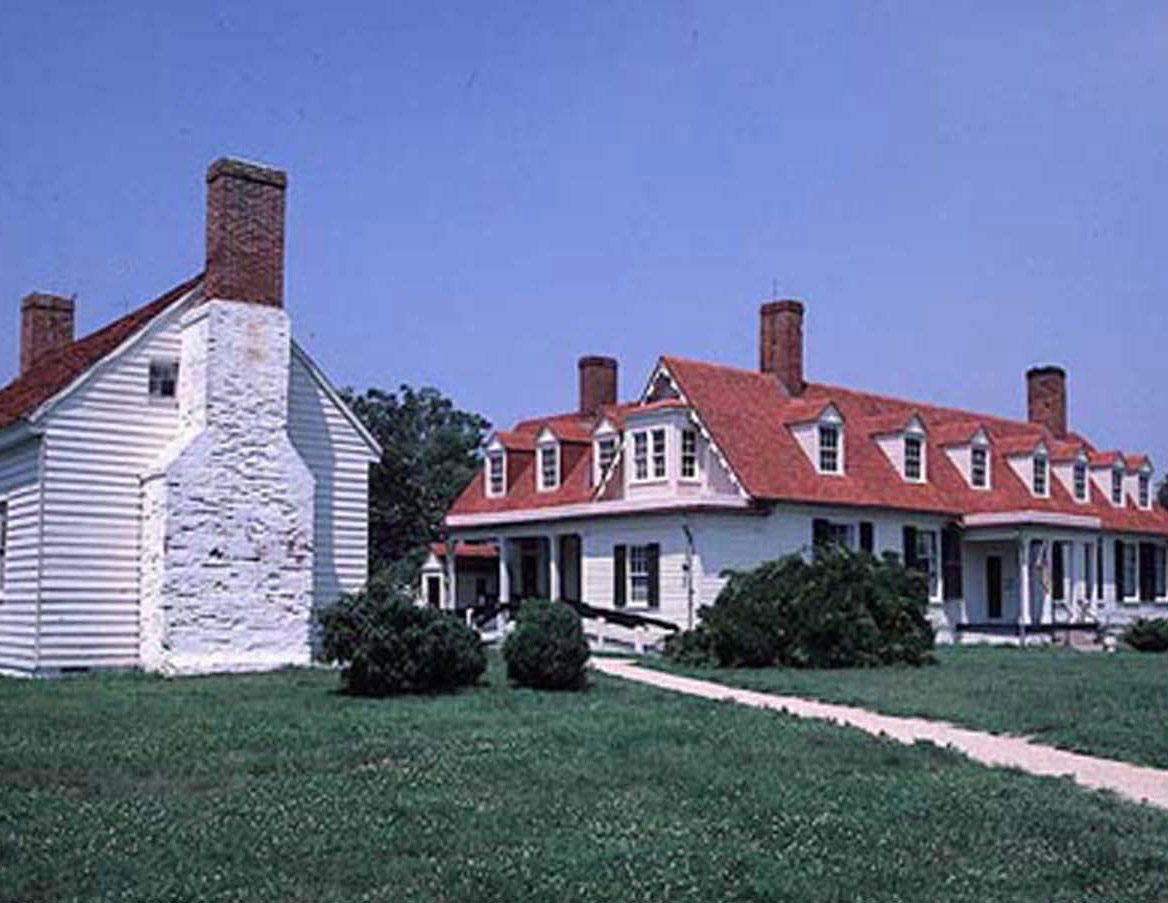 Plantation home prior to the War. U.S. Quartermaster Headquarters during the Siege.