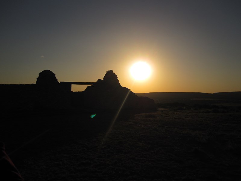 Annular Eclipse Seen From Gran Quivira An solar eclipse outlines an old stone structure at Salinas Pueblo Missions.
