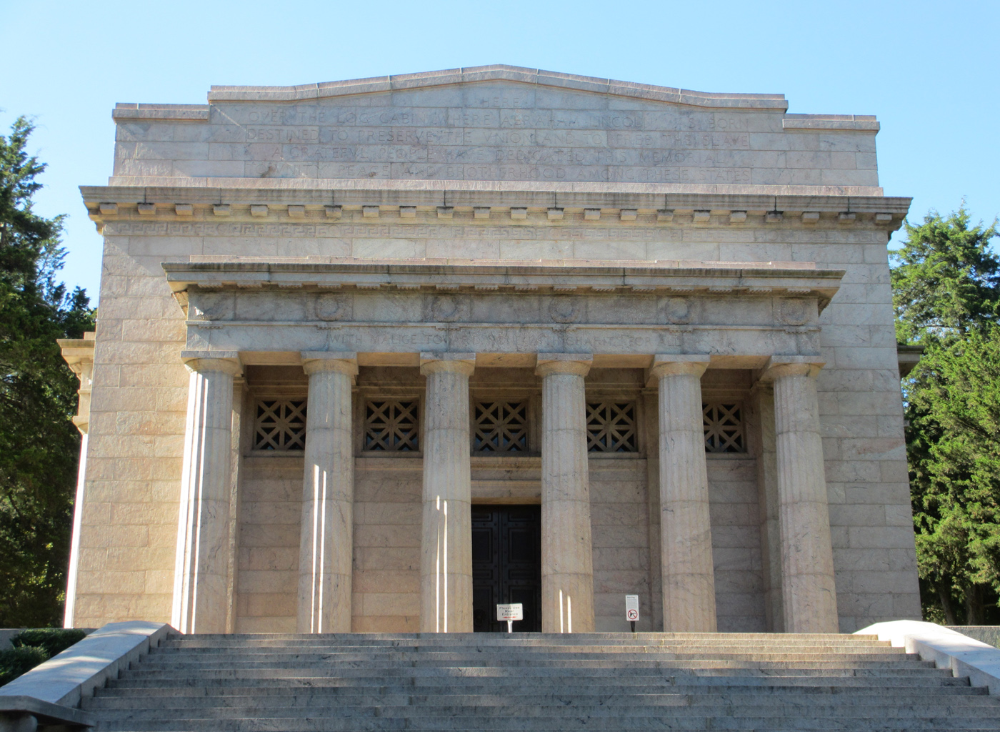 The first memorial erected to honor Abraham Lincoln