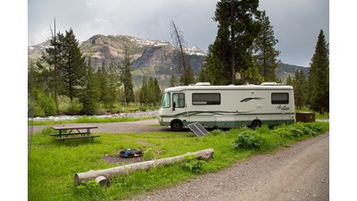 RV at campsite