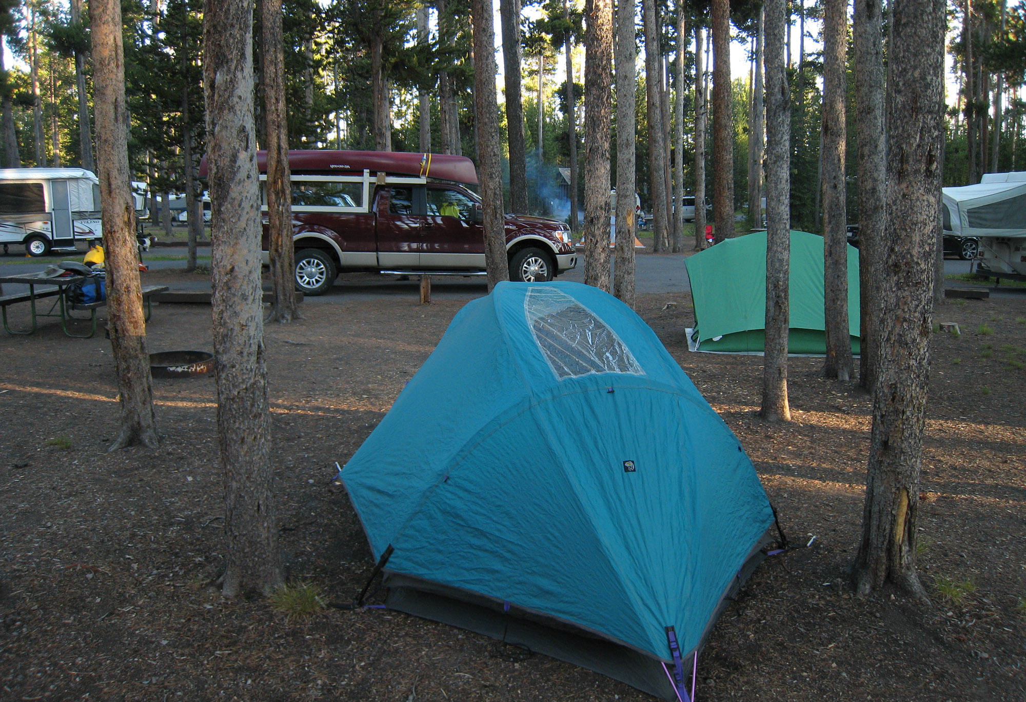 Tent at campsite