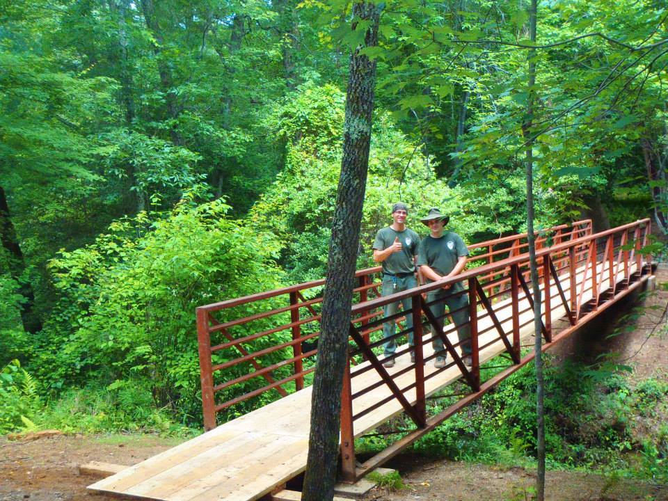 DeSoto Scout Trail Bridge located in the Backcountry Area