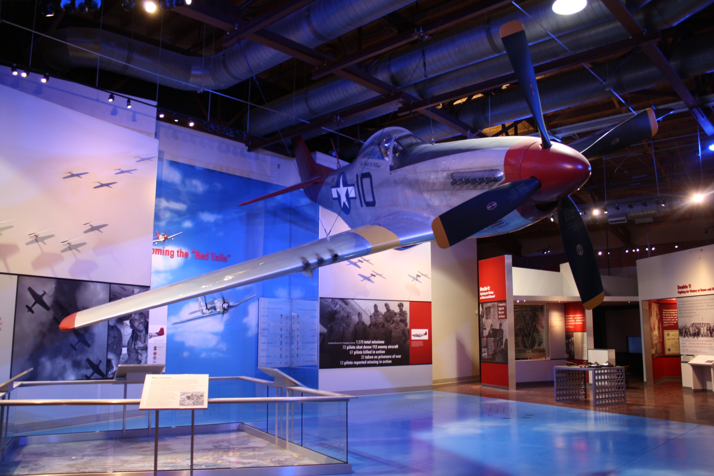 Red-Tail P-51D Mustang In Flight Exhibit