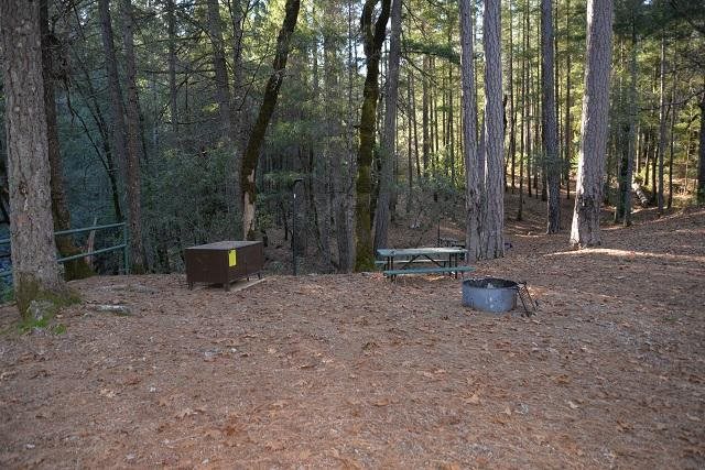 Site 2 at Sheep Camp with picnic table, fire pit and bear-resistant locker