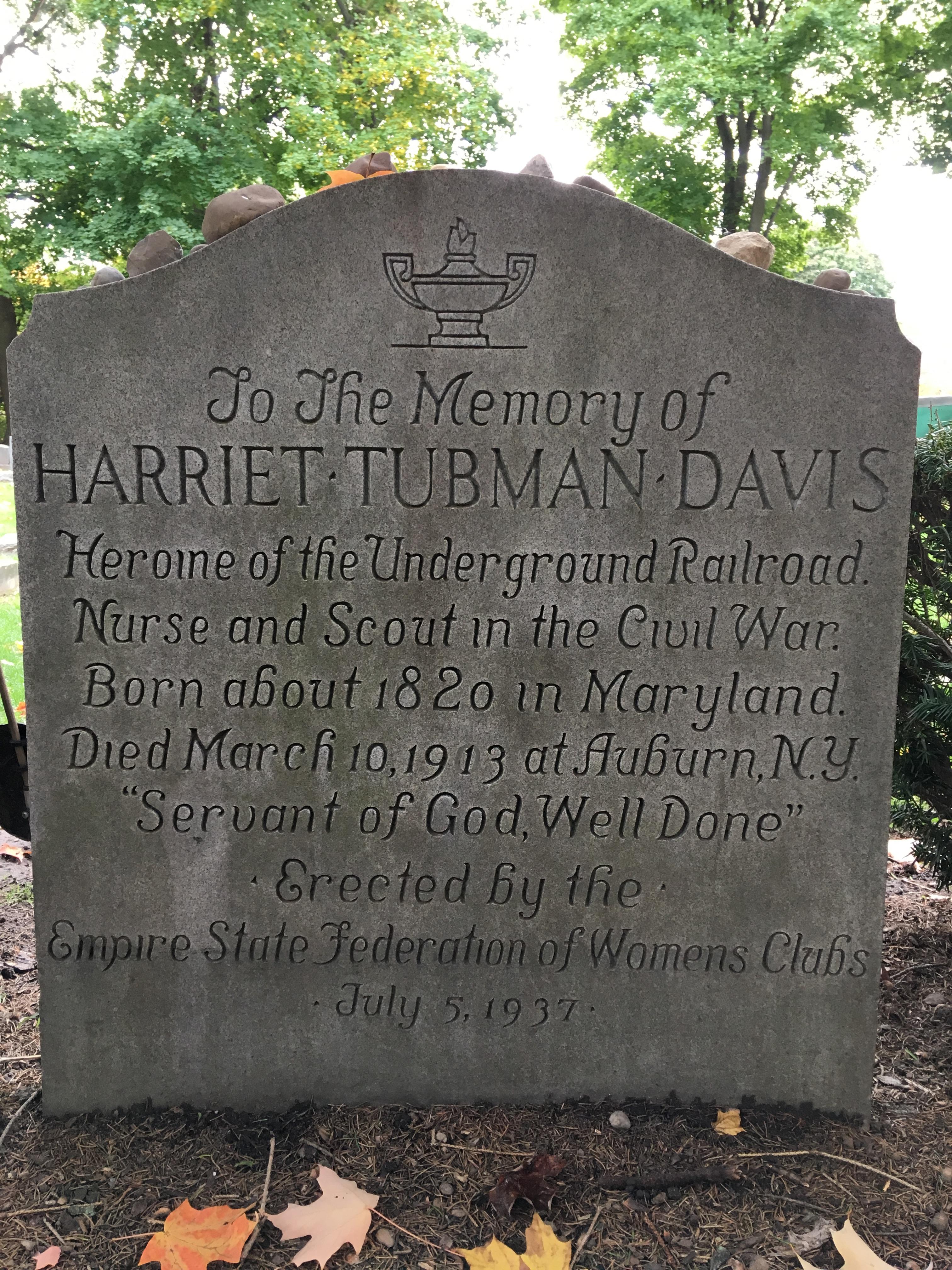 Headstone of Harriet Tubman