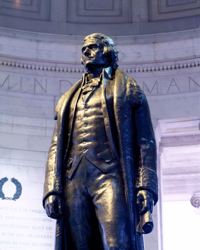 Close up of Thomas Jefferson Statue